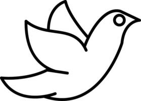 Dove Line Icon vector