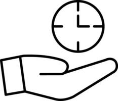 Save Time Line Icon vector