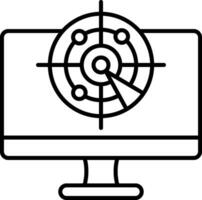 Radar Line Icon vector
