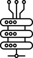 Data Network Line Icon vector