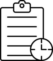 Waiting List Line Icon vector