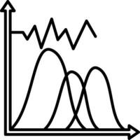 Wave Chart Line Icon vector