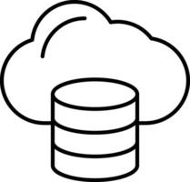 Cloud Data Line Icon vector