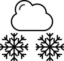 icono de línea de invierno vector