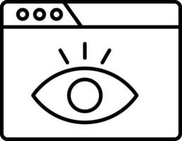 Visualization Line Icon vector