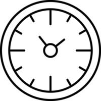 Clock Time Line Icon vector
