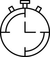 Stopwatch Line Icon vector