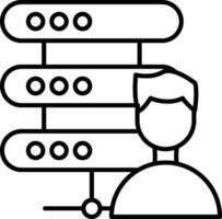 Data Scientist Line Icon vector