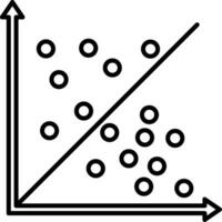 Scatter Graph Line Icon vector