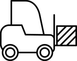 Forklift Line Icon vector