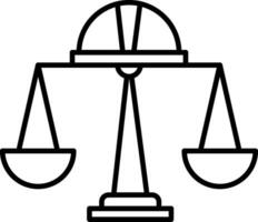 Labour Law Line Icon vector