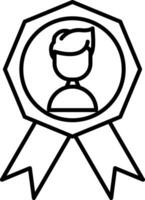 Employee Of The Month Line Icon vector