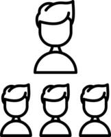 Team Line Icon vector
