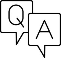 Question And Answer Line Icon vector