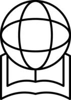 Global Education Line Icon vector