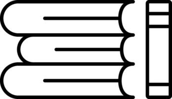 Book Stack Line Icon vector