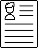 Resume Line Icon vector