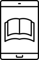 Education App Line Icon vector