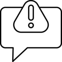 Error Message Line Icon vector