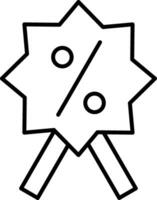 Discount Badge Line Icon vector