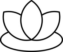 Lotus Line Icon vector