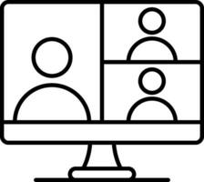 Webinar Line Icon vector