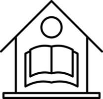 Home School Line Icon vector