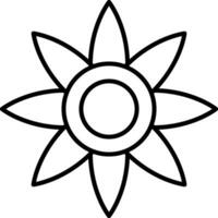 Poinsettia Line Icon vector