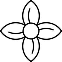 Clematis Line Icon vector