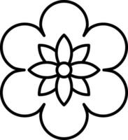 Flower Line Icon vector