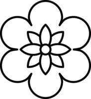 Flower Line Icon vector