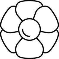 Hydrangea Line Icon vector