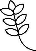 Rice Line Icon vector