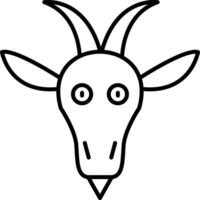 Goat Line Icon vector