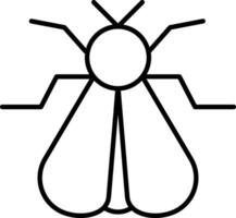 Moth Line Icon vector