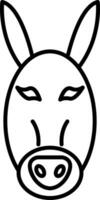 Donkey Line Icon vector