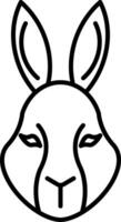 Rabbit Line Icon vector