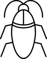 Cockroach Line Icon vector