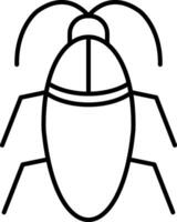 icono de línea de cucaracha vector