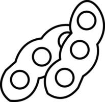 Soybean Line Icon vector