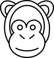 Monkey Line Icon vector