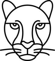 Cheetah Line Icon vector