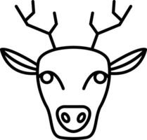 Deer Line Icon vector