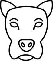 Dog Line Icon vector