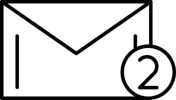Message Received Line Icon vector