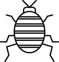 Bug Line Icon vector