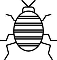 Bug Line Icon vector