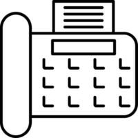 Fax Line Icon vector