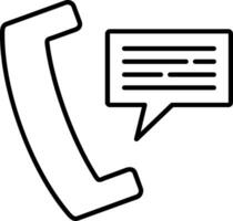 Phone Message Line Icon vector