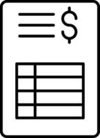 Bill Line Icon vector